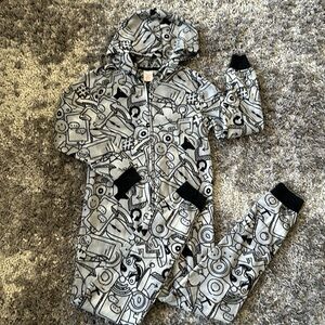 Hooded fleece boy pj onesie